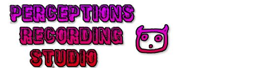 the logo for perceptions recording studio