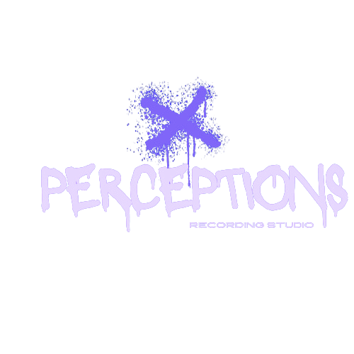 the logo for perceptions, a recording studio